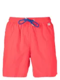 MC2 Saint Barth logo-patch drawstring swim shorts - Red