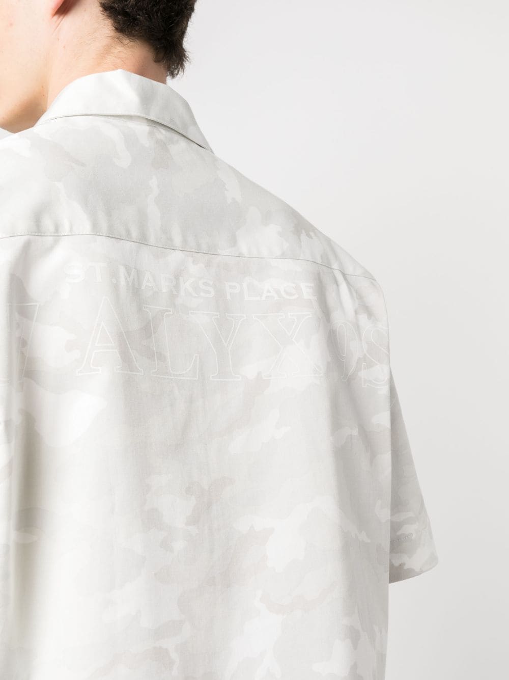 Shop Alyx Tonal Camouflage-print Shirt In White