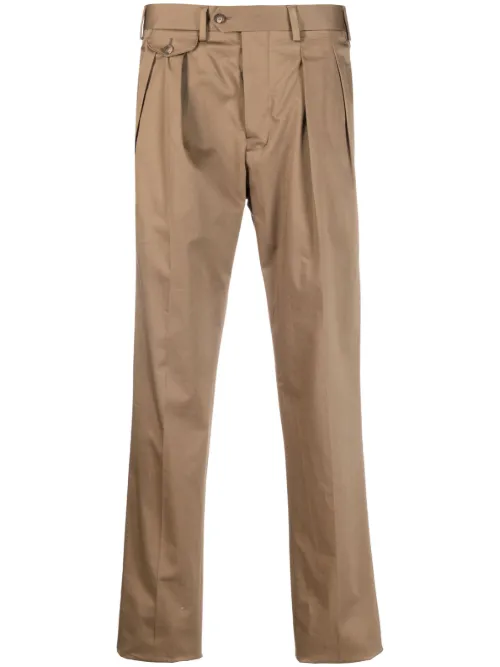 Pantalon droit à design plissé - Lardini - Modalova