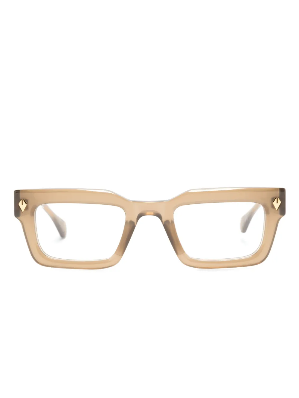 T Henri Eyewear Slantnose Rx スクエア眼鏡フレーム - ブラウン T Henri Eyewear Slantnose Rx スクエア眼鏡フレーム - ブラウン