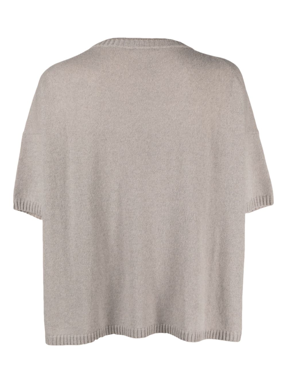 Shop Kristensen Du Nord Short-sleeve Cashmere Jumper In Grey