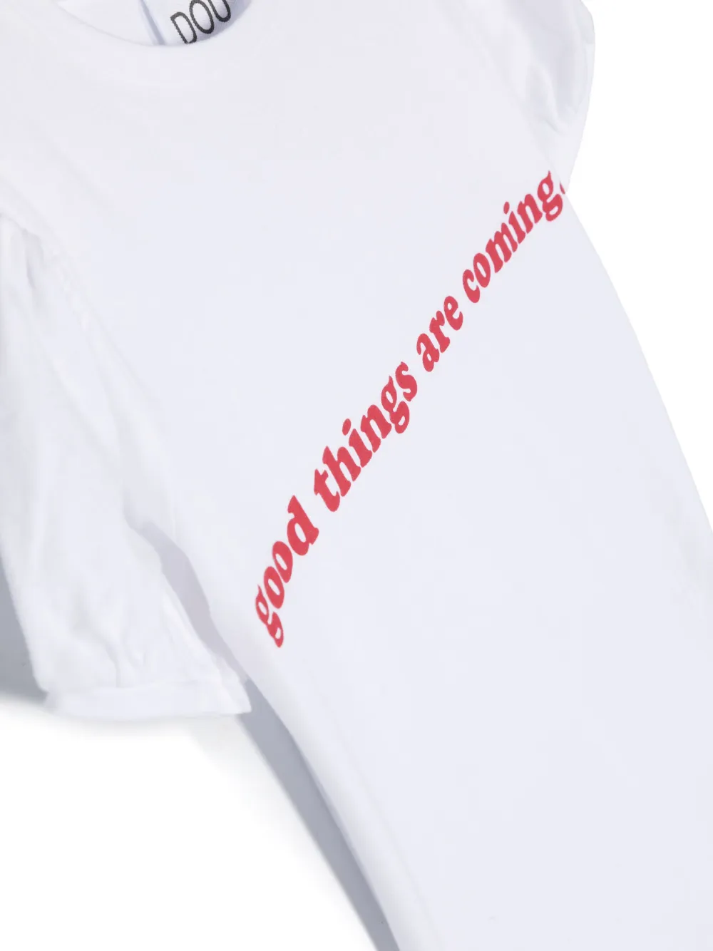 Shop Douuod Slogan-print Cotton T-shirt In White