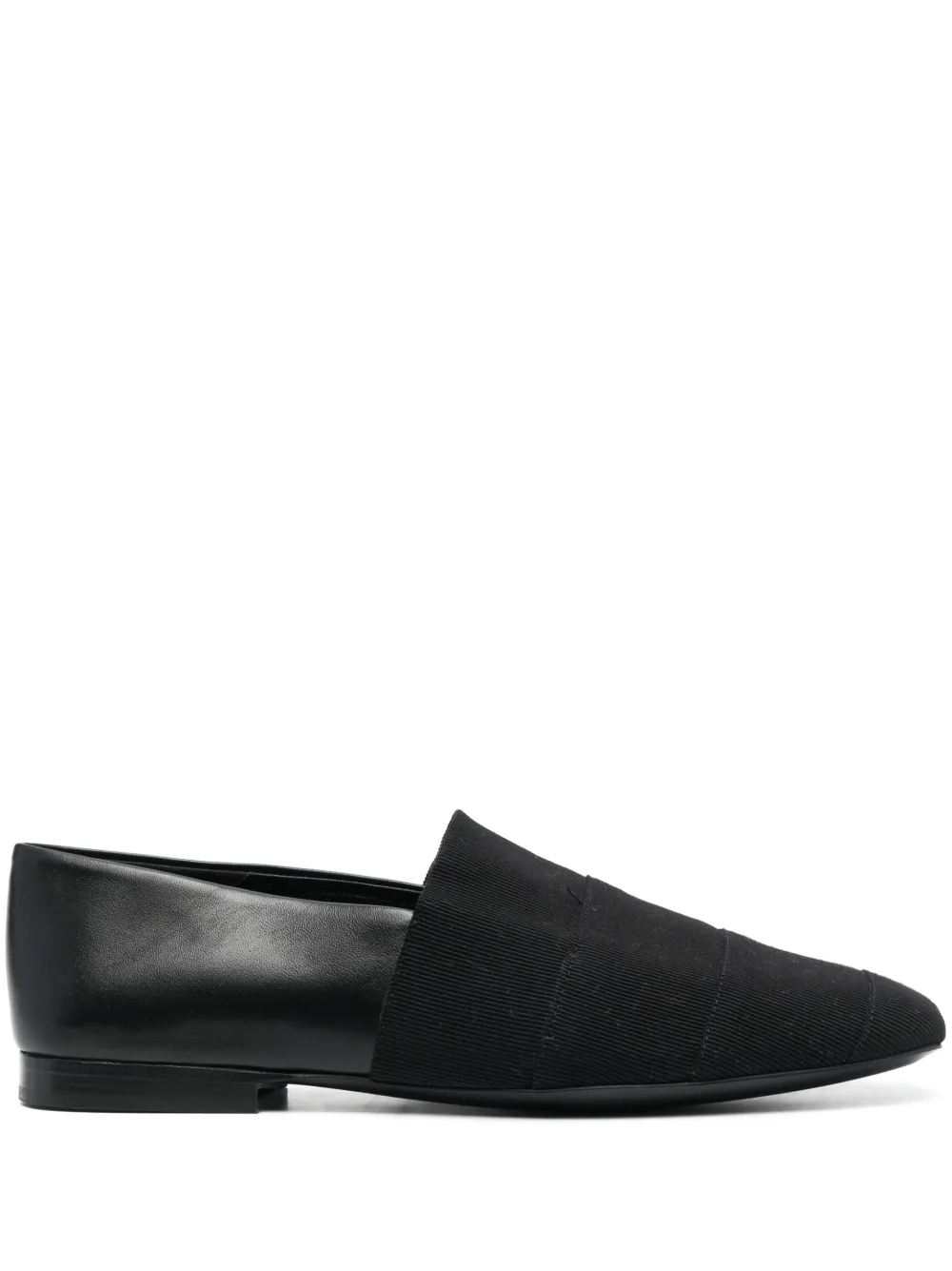 Ferragamo Panelled Grosgrain Loafers In Schwarz