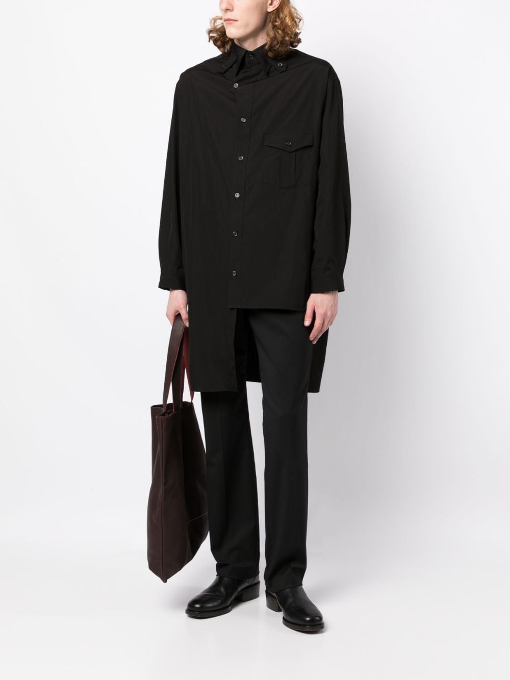 Yohji Yamamoto Asymmetrische sweater - Zwart