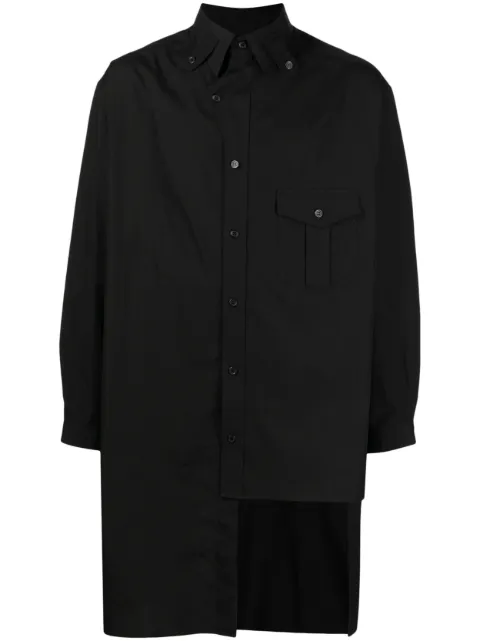 Yohji Yamamoto asymmetric-hem cotton shirt