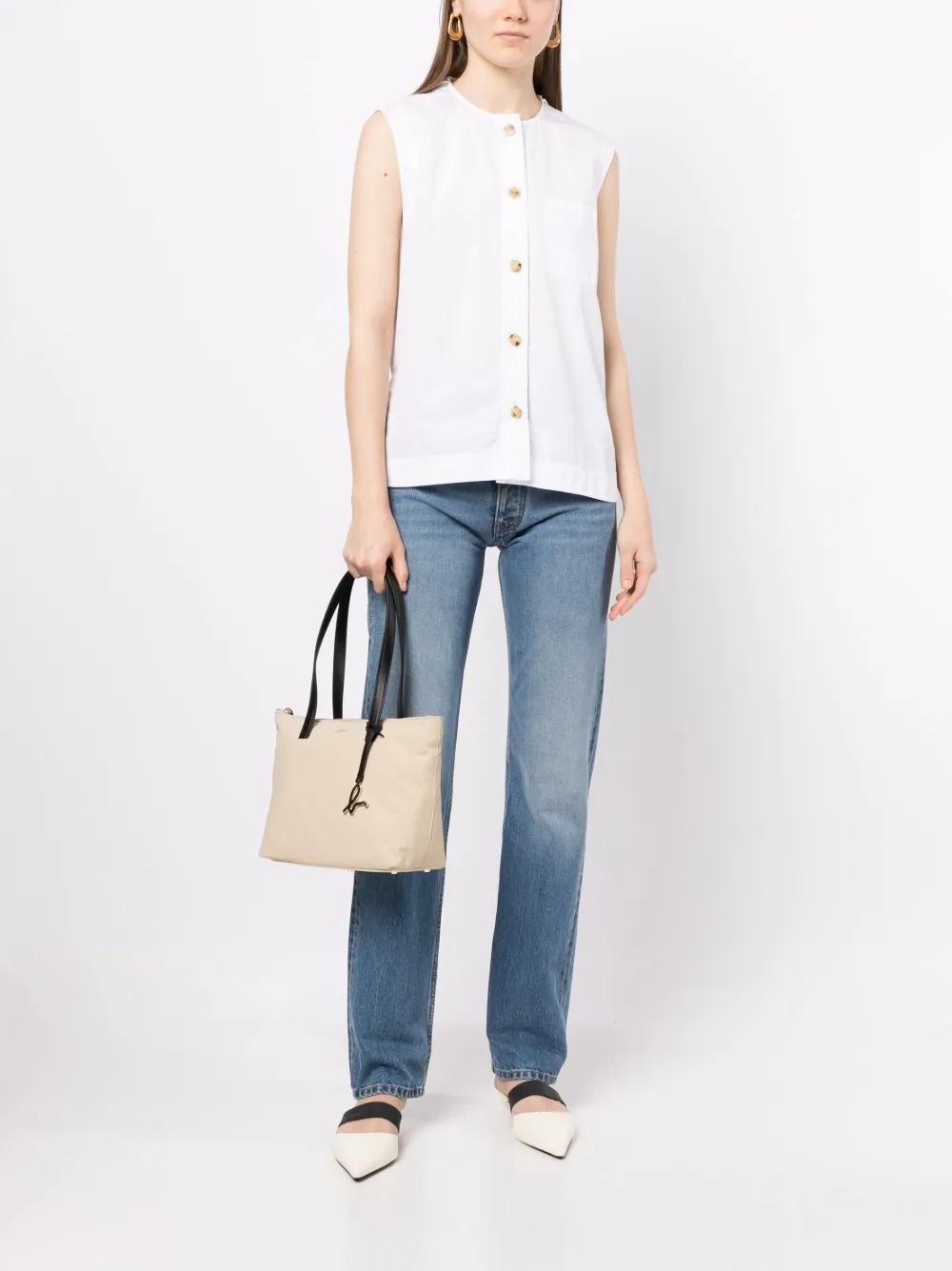 Agnès b. logocharm Tote Bag Farfetch