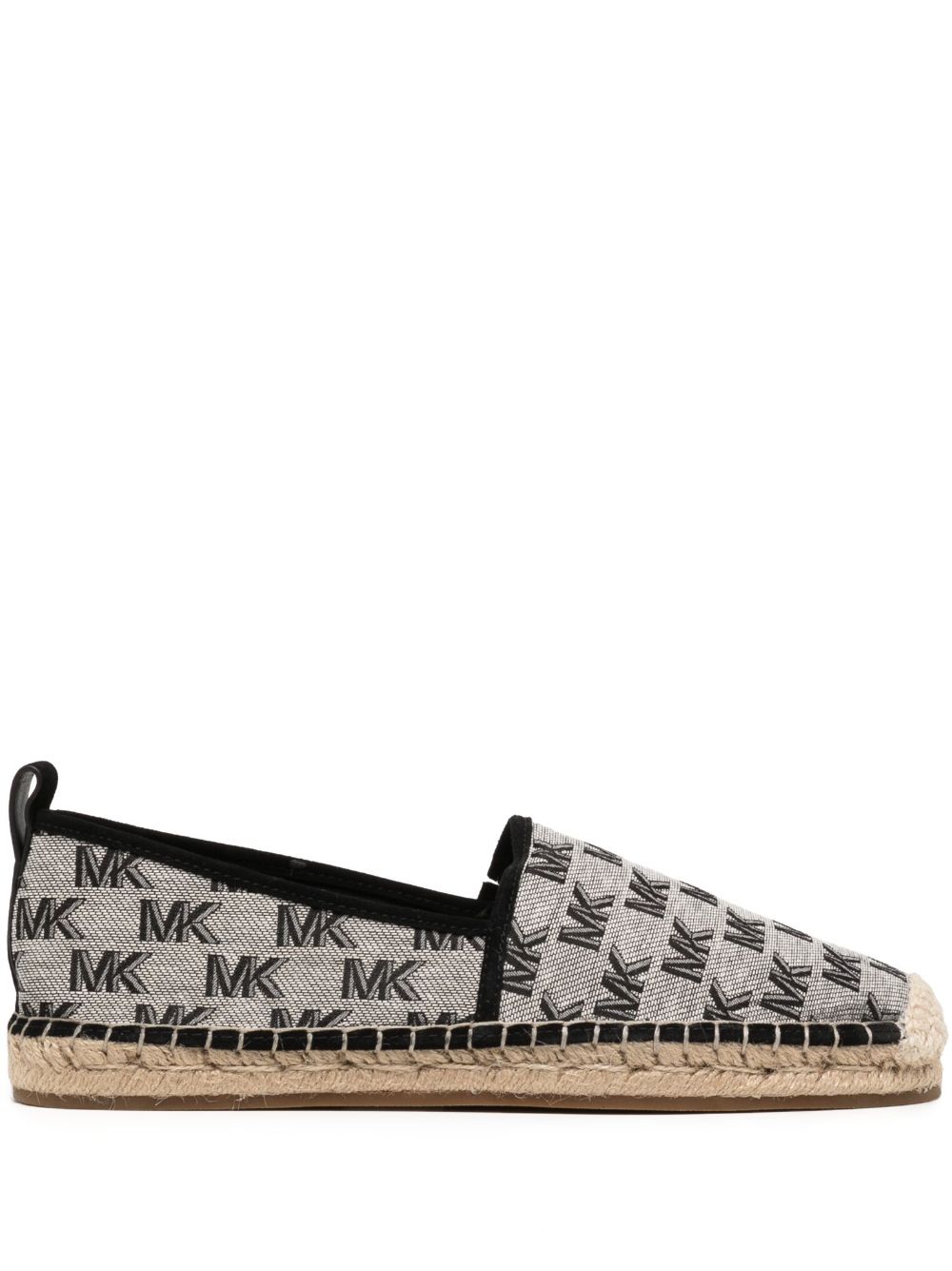 Michael Kors Logo-print Square-toe Espadrilles In Black