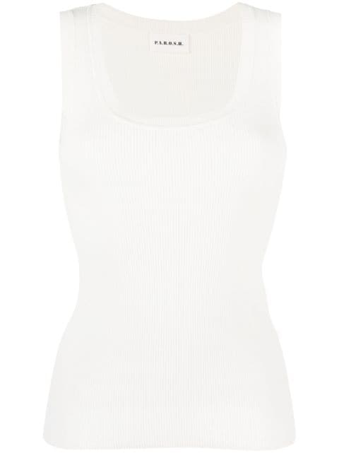 P.A.R.O.S.H. U-neck knitted tank top