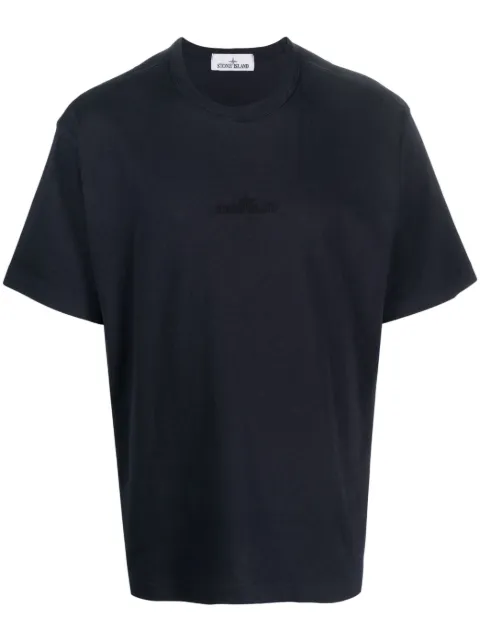 Stone Island - embroidered-logo cotton T-shirt
