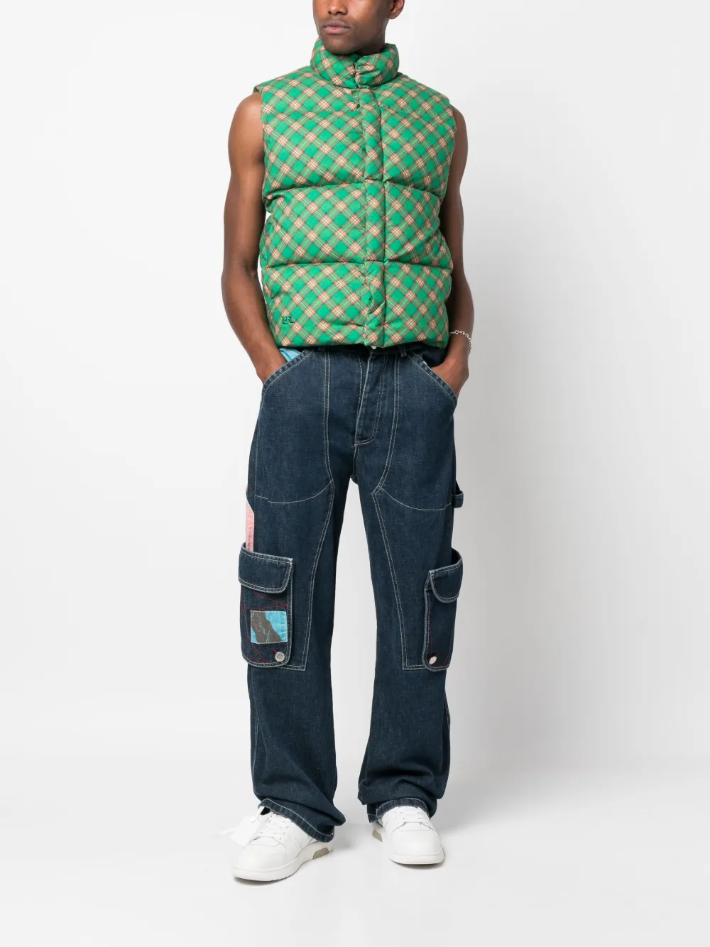 ERL Geruite bodywarmer - Groen