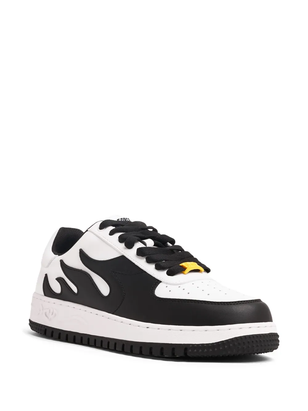 ACUPUNCTURE 1993 flame-print low-top sneakers - Wit