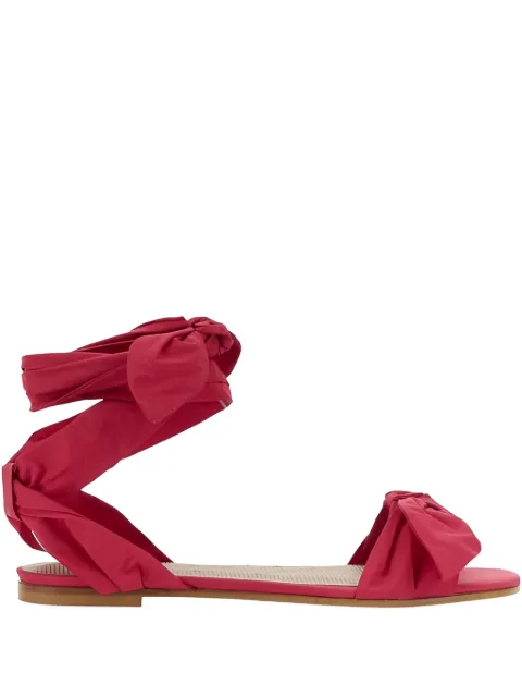 RED(V) knotted bow-detail sandals