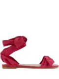 RED(V) knotted bow-detail sandals