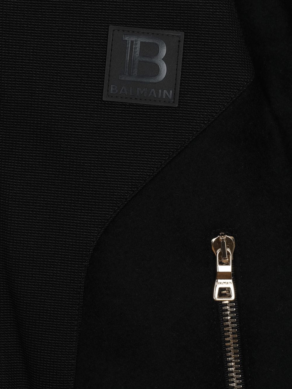 Shop Balmain Logo-patch Zip-up Bomber Jacket In Black