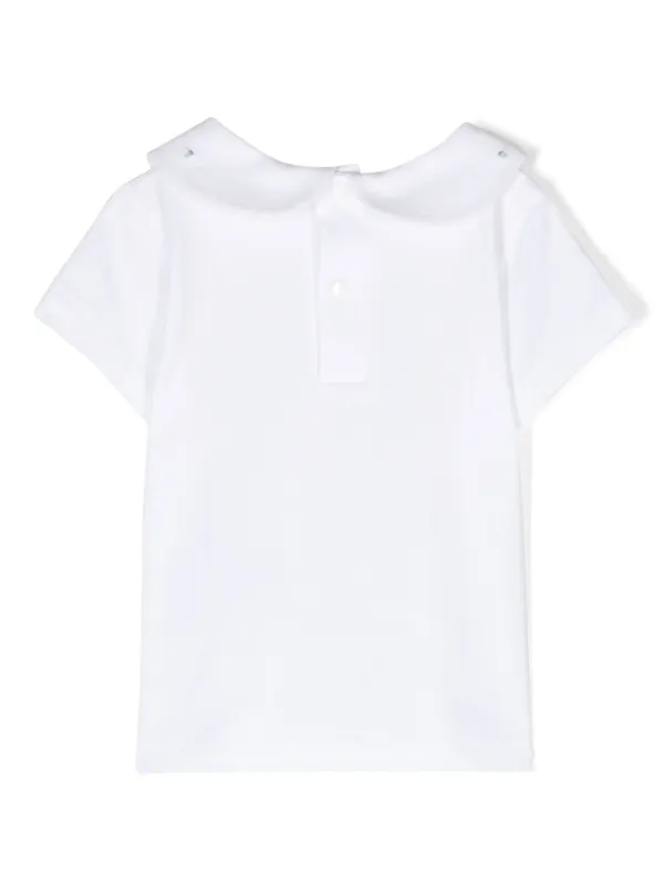 peter pan collar polo shirt