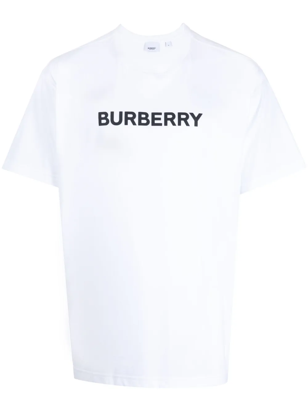 Burberry Logo Print Cotton Oversized T-shirt In White