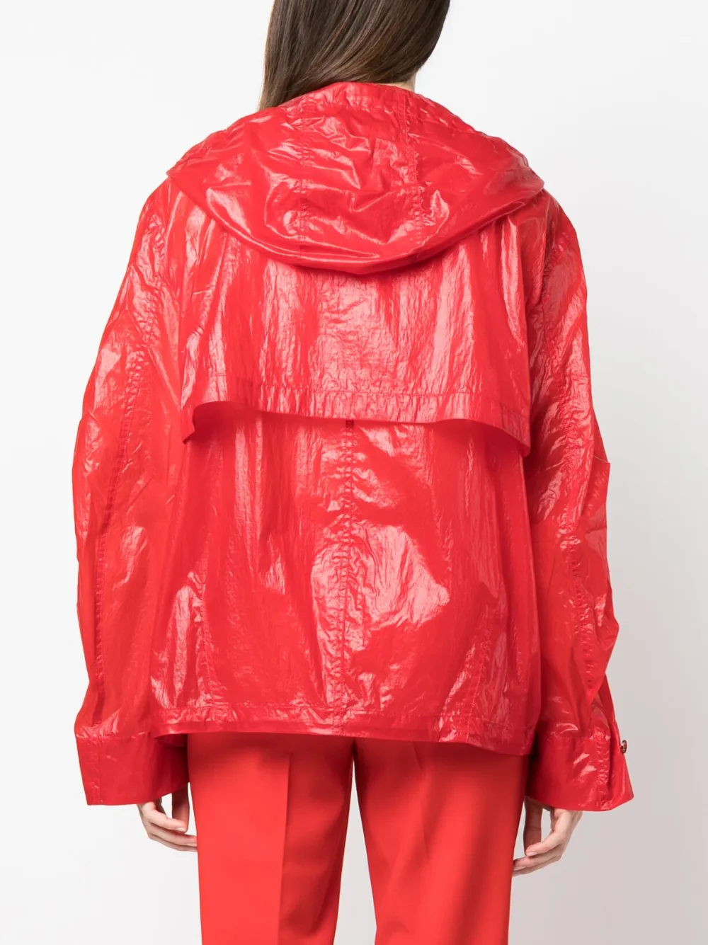 Ferragamo Multi-pocket Hooded Jacket In Rot