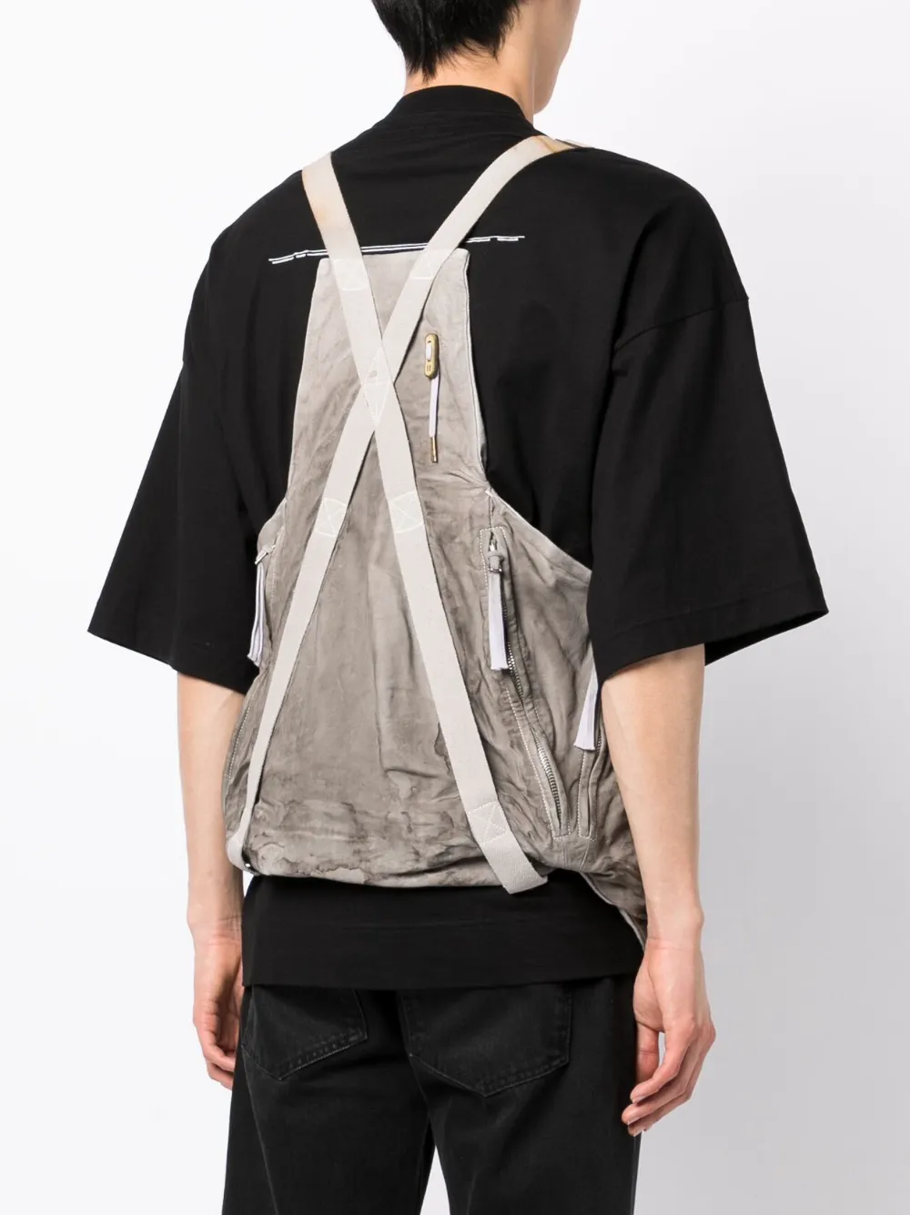Boris Bidjan Saberi Sliding-buckle Fastening Vest In Grey