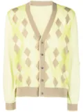 Jacquemus Toledo argyle cardigan - Green