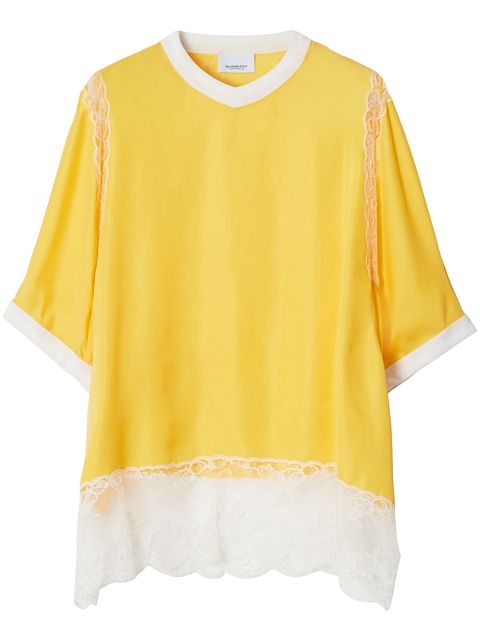 Burberry lace-detail short-sleeve top