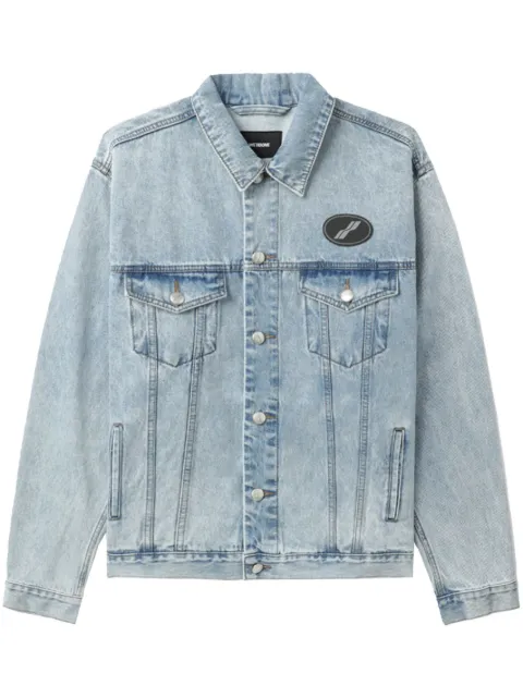 We11done logo-patch denim jacket 