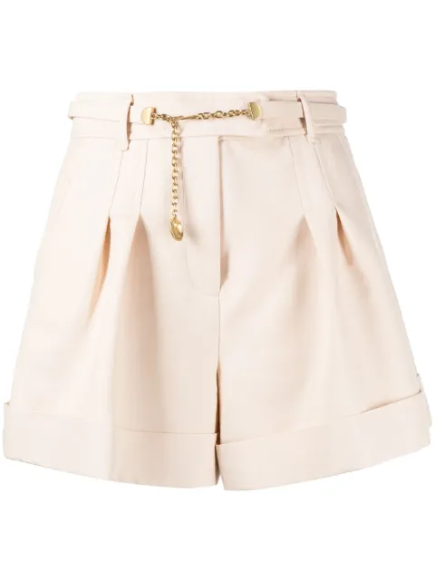 ZIMMERMANN belted waist wool-blend shorts