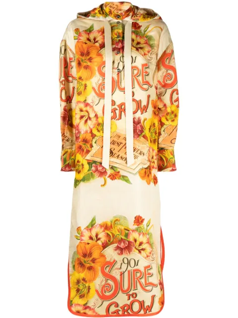 Wonderland hooded kaftan dress