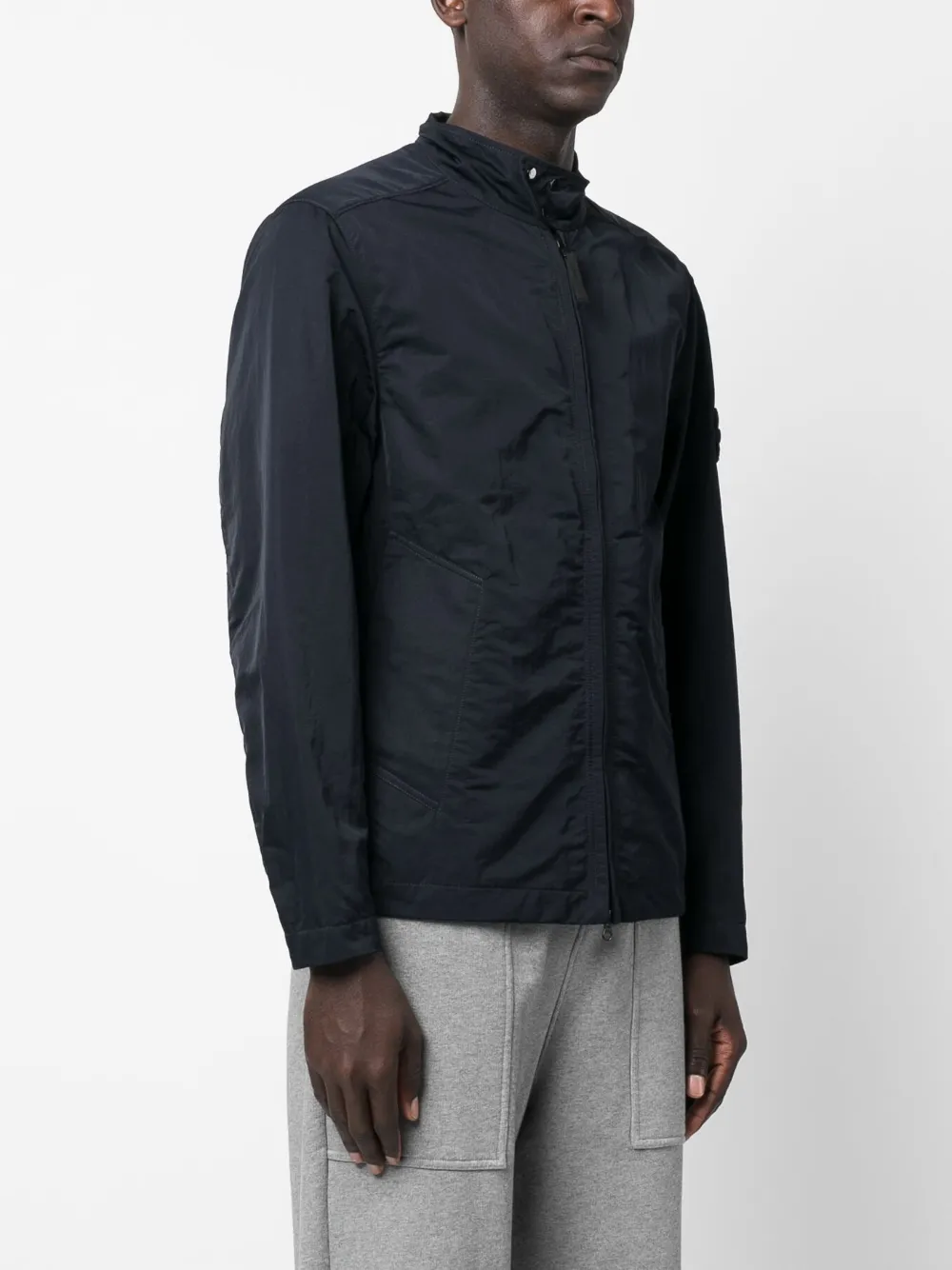  Stone Island Compass-patch Long-sleeved Jacket - Blue 