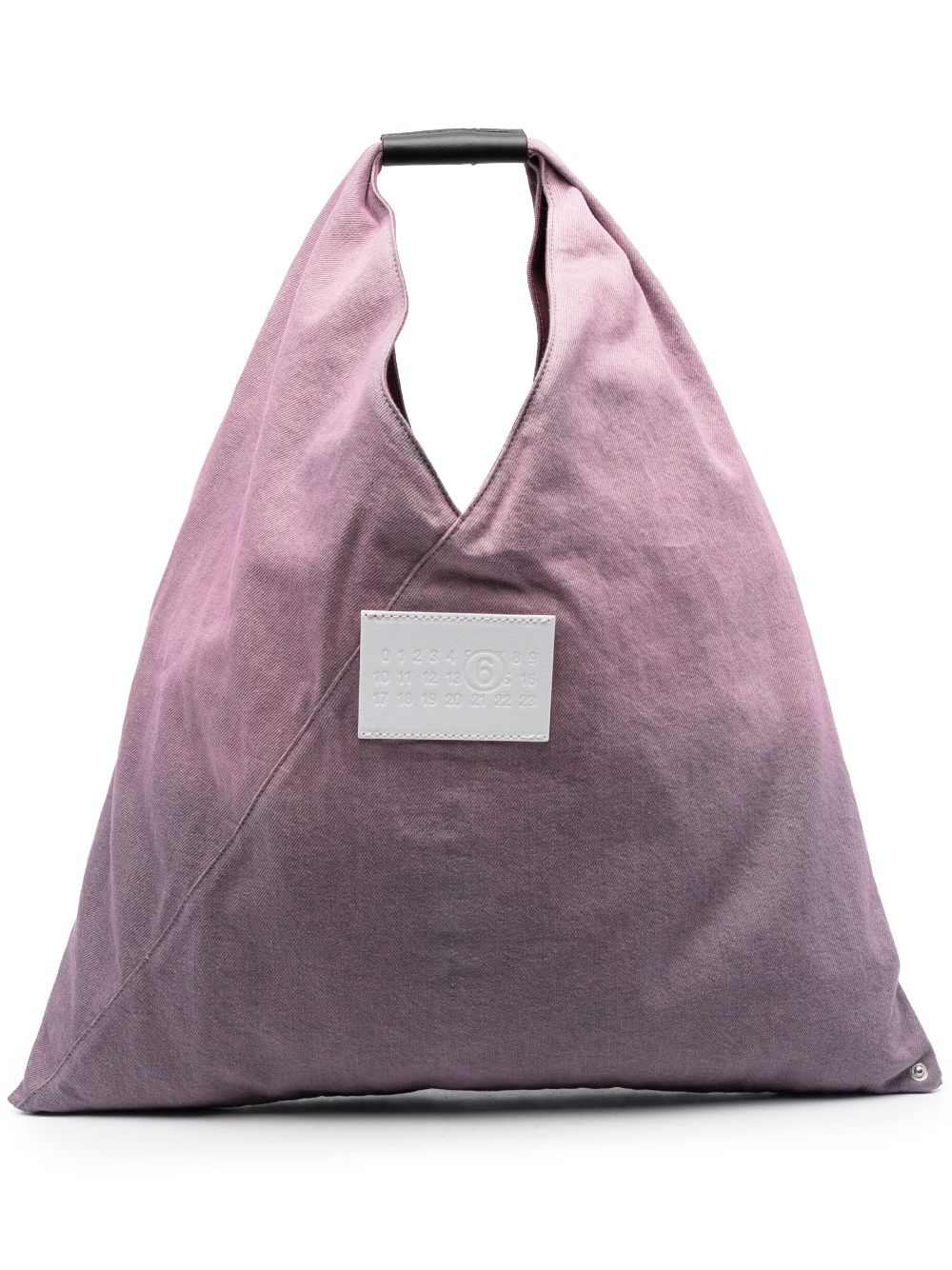 Mm6 Maison Margiela Logo-patch Cotton Tote Bag In Pink & Purple