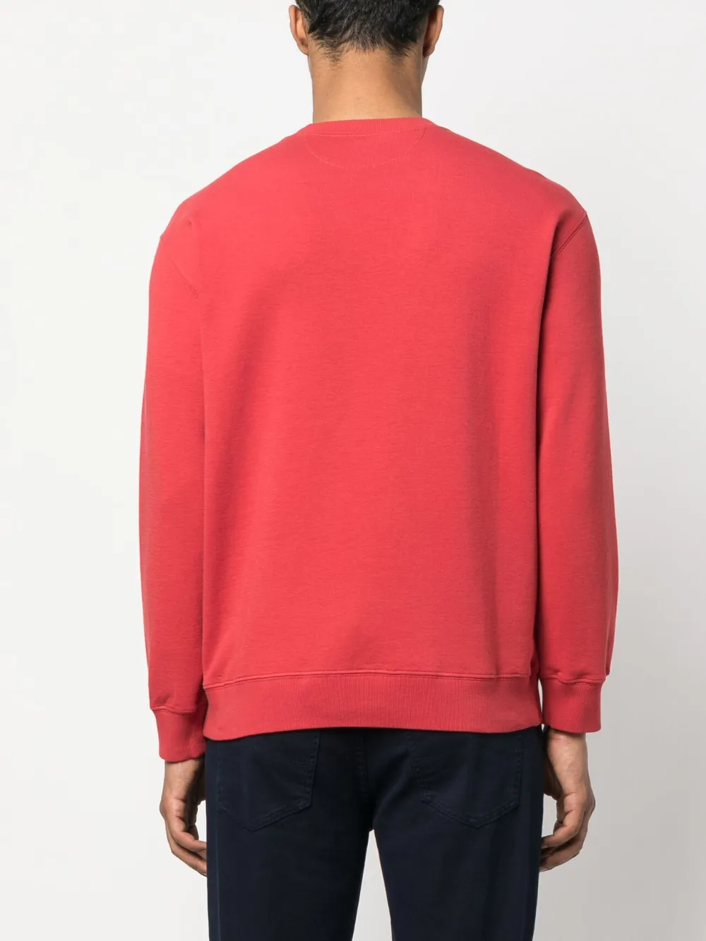 Brunello Cucinelli Logo-print Round-neck Sweatshirt In Rot