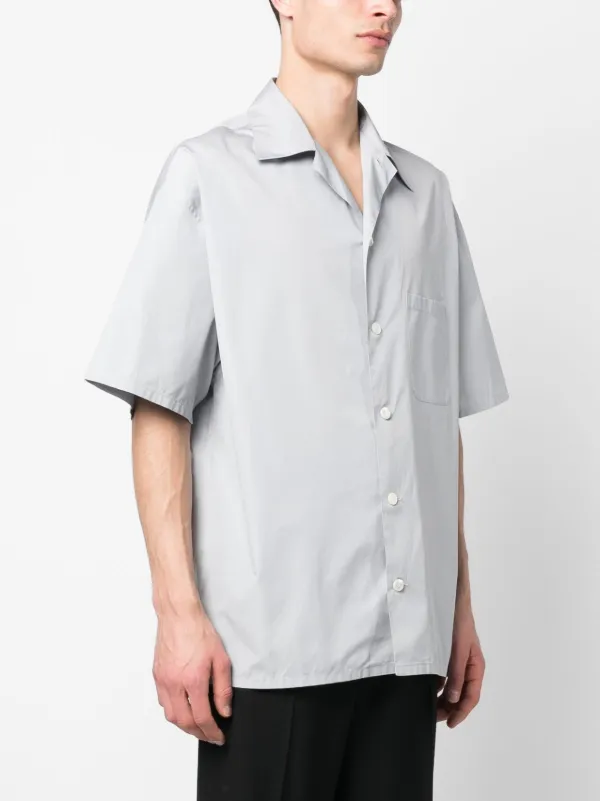 Alexander McQueen logo-print short-sleeved Shirt | Grey | FARFETCH