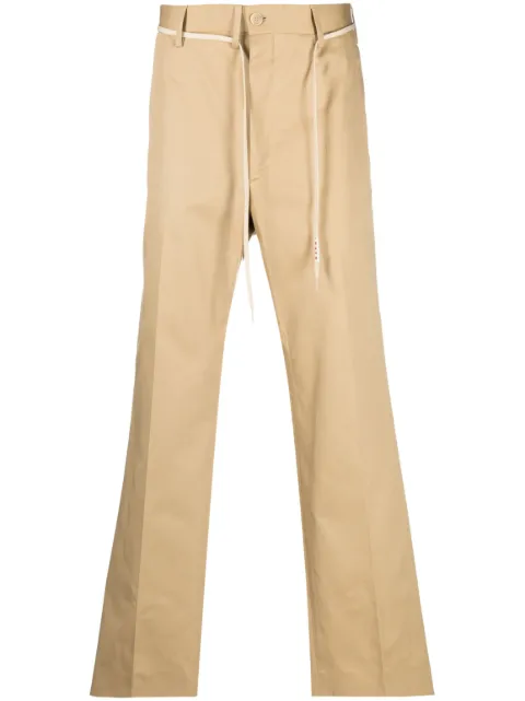 Marni - cord-belt wide-leg trousers