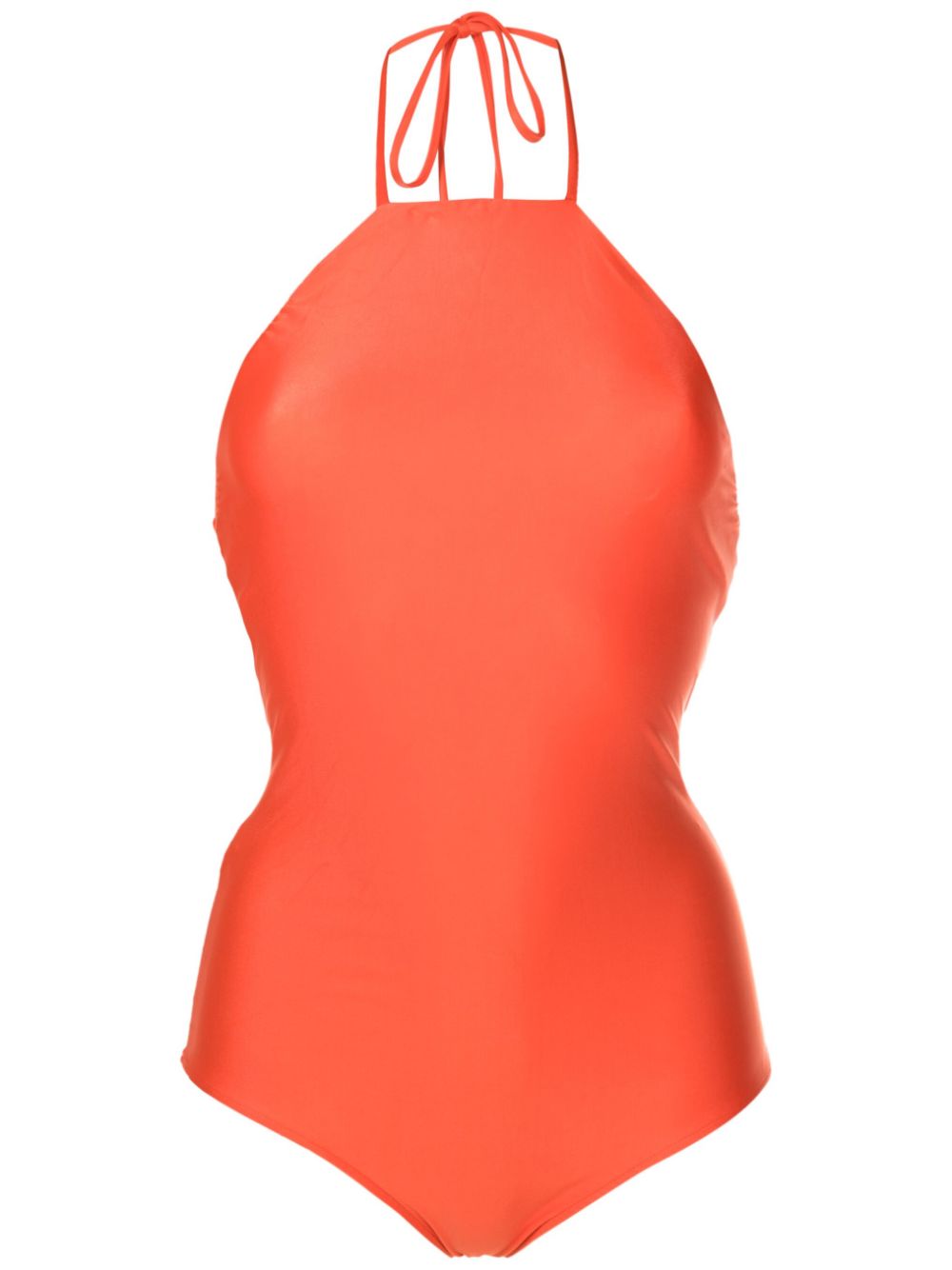 Adriana Degreas halterneck stretch-design swimsuit - Orange