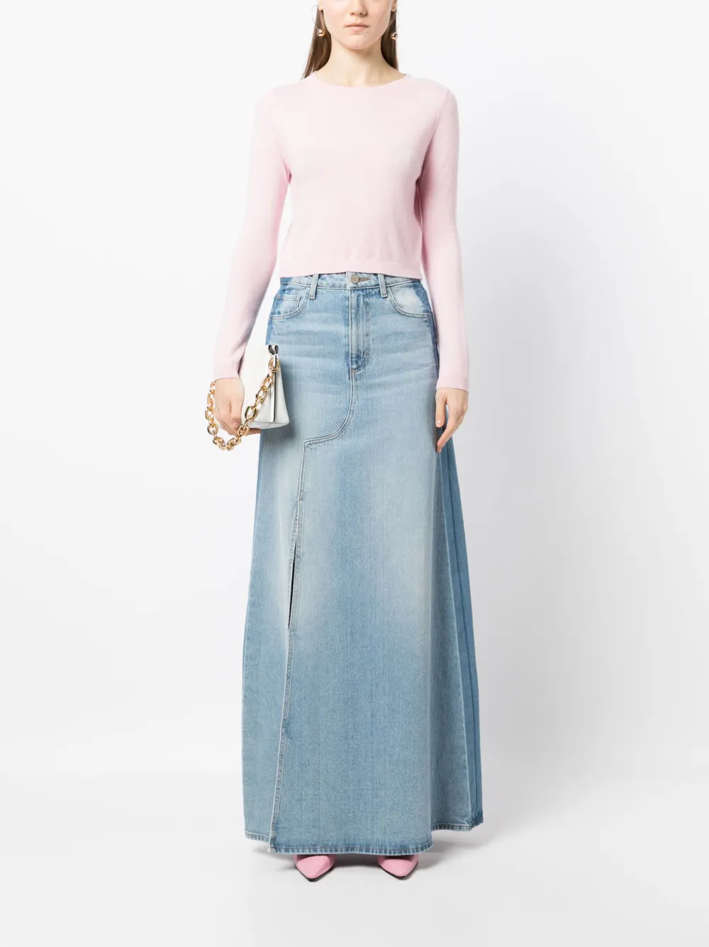 Cynthia Rowley Rok met zijsplit - Blauw