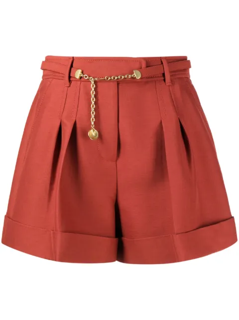 ZIMMERMANN belted waist wool-blend shorts
