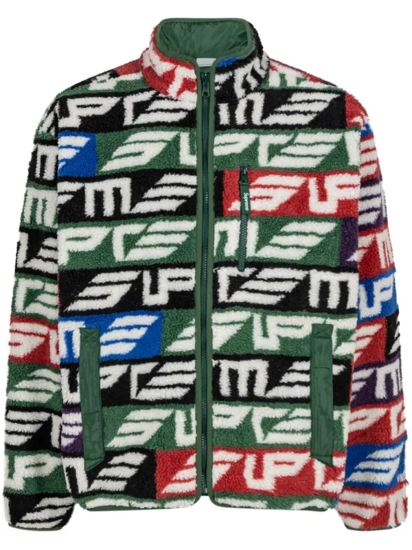 Supreme Geo Reversible Windstopper Fleece Jacket   Farfetch