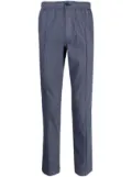 Michael Kors cotton-linen blend pintuck trousers - Blue