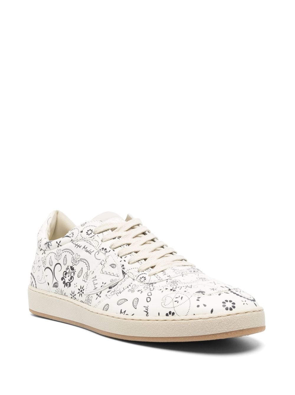 Philippe Model Paris Sneakers met bandanaprint - Wit