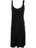 Victoria Beckham asymmetric fringed slip dress - Black