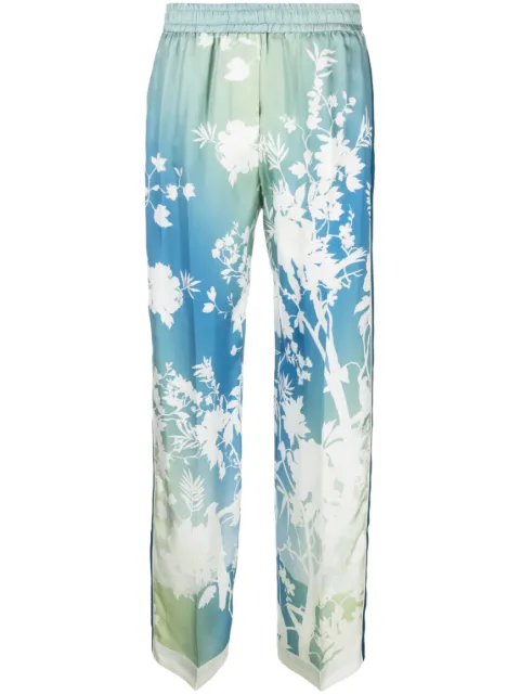 F.R.S For Restless Sleepers floral-print pressed-crease trousers