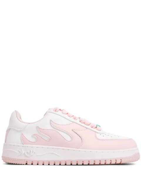 ACUPUNCTURE 1993 sneakers i læder med flammetryk 