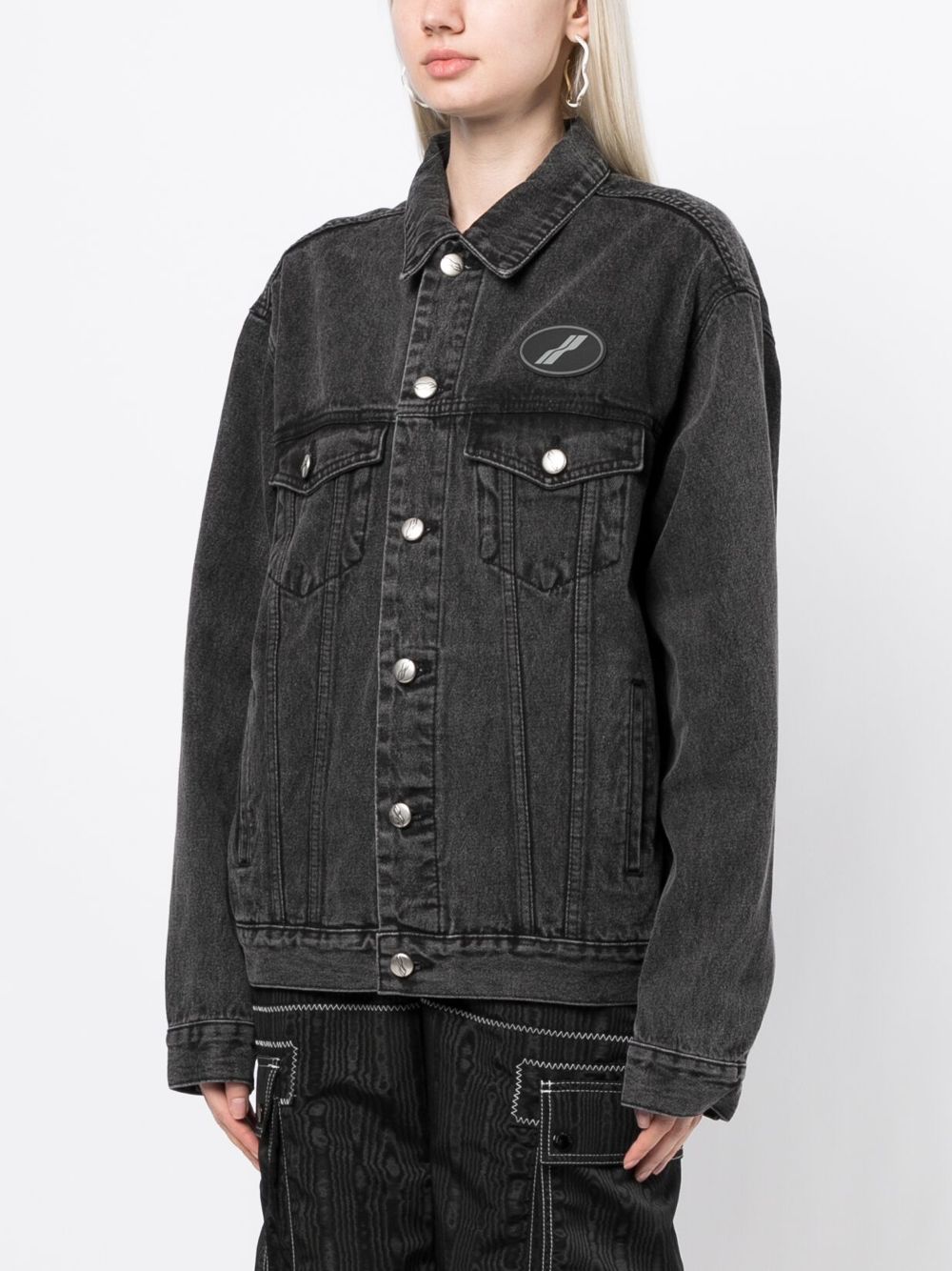 We11done Stonewash Denim Jacket - Farfetch