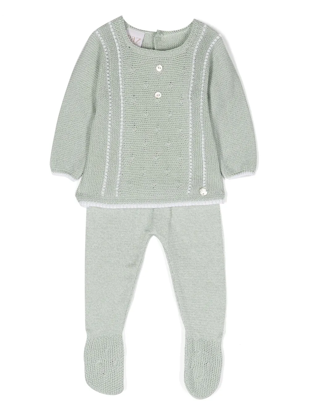Paz Rodriguez Babies' Cotton Two-pieces Set In Green