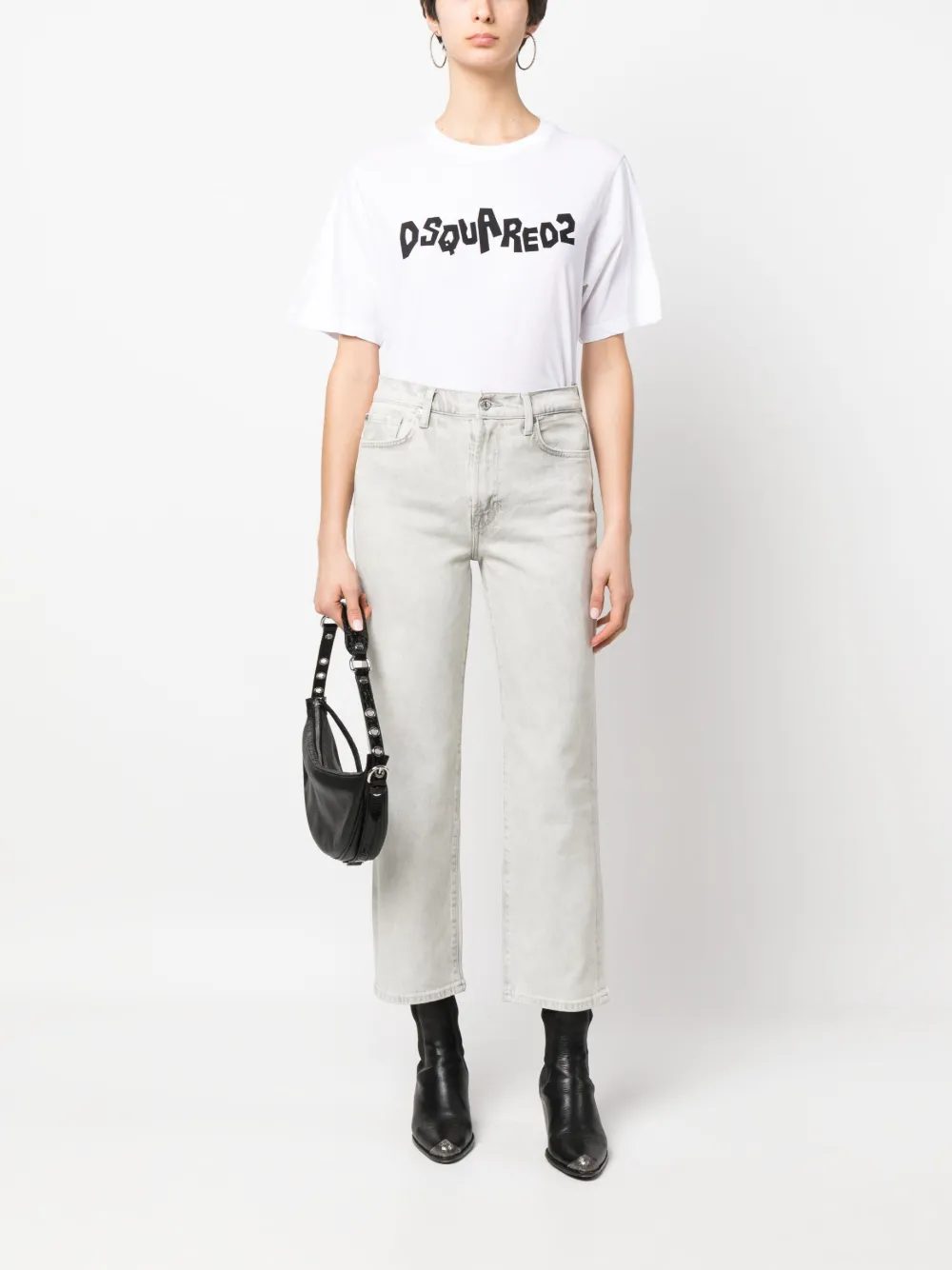 Dsquared2 T-shirt met logoprint - Wit