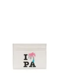 Palm Angels I Love PA leather cardholder - White