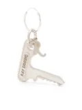 Raf Simons logo-engraved drop earring - Silver