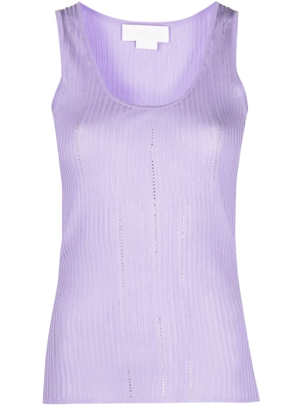 Genny crystal-embellished ribbed tank top