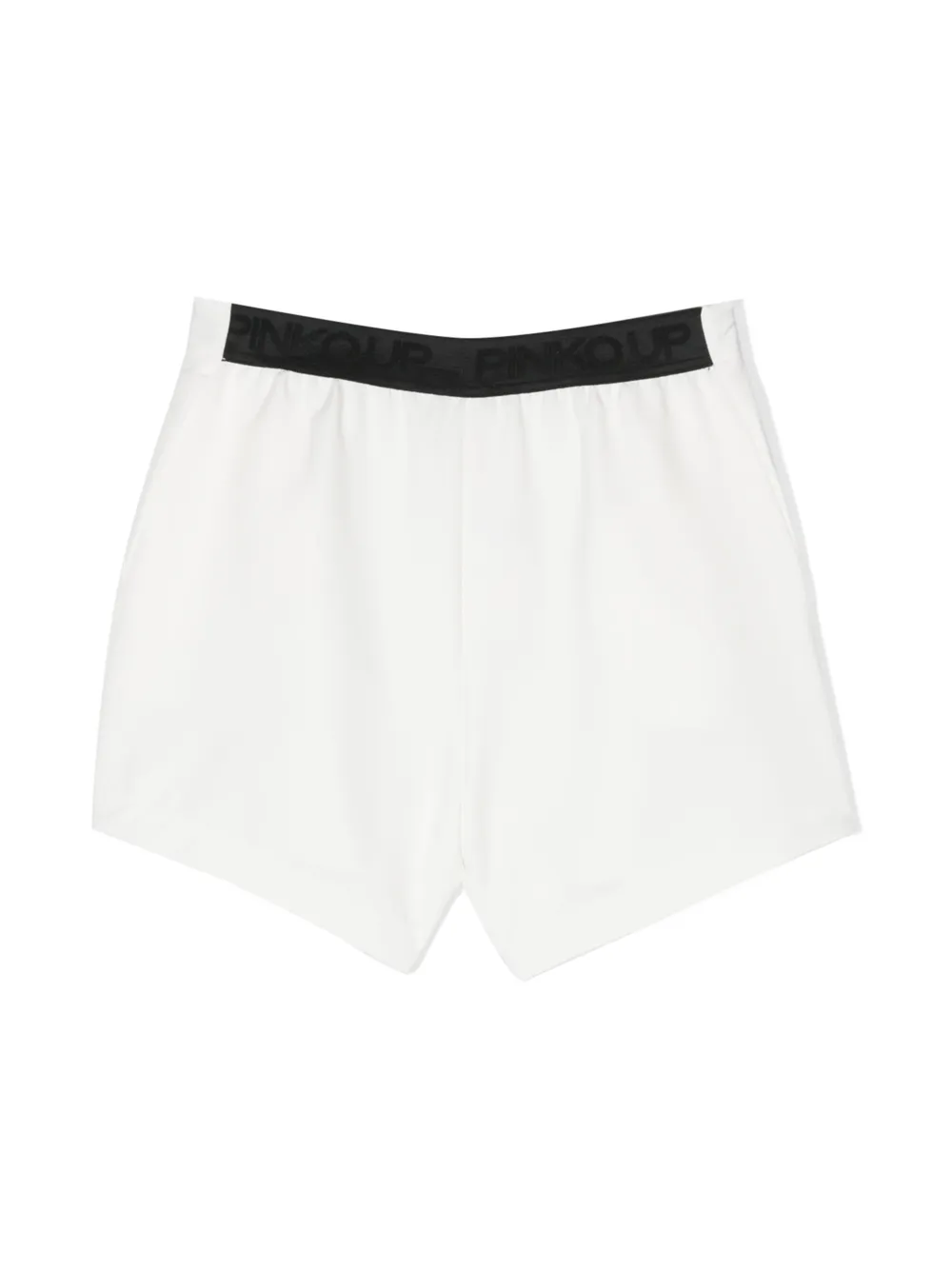 Shop Pinko Logo-print Shorts In White