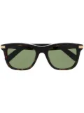 Cartier Eyewear tortoiseshell square-frame sunglasses - Brown