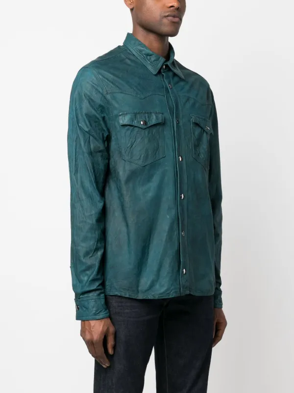 Giorgio Brato Leather Western Shirt - Farfetch
